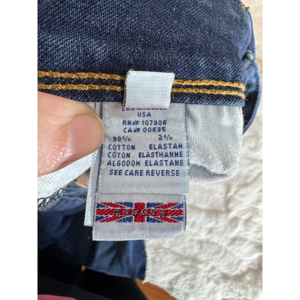 Hudson Jeans Womens Dark Wash Double Button Flap Pocket Straight Leg Denim USA - Picture 10 of 12